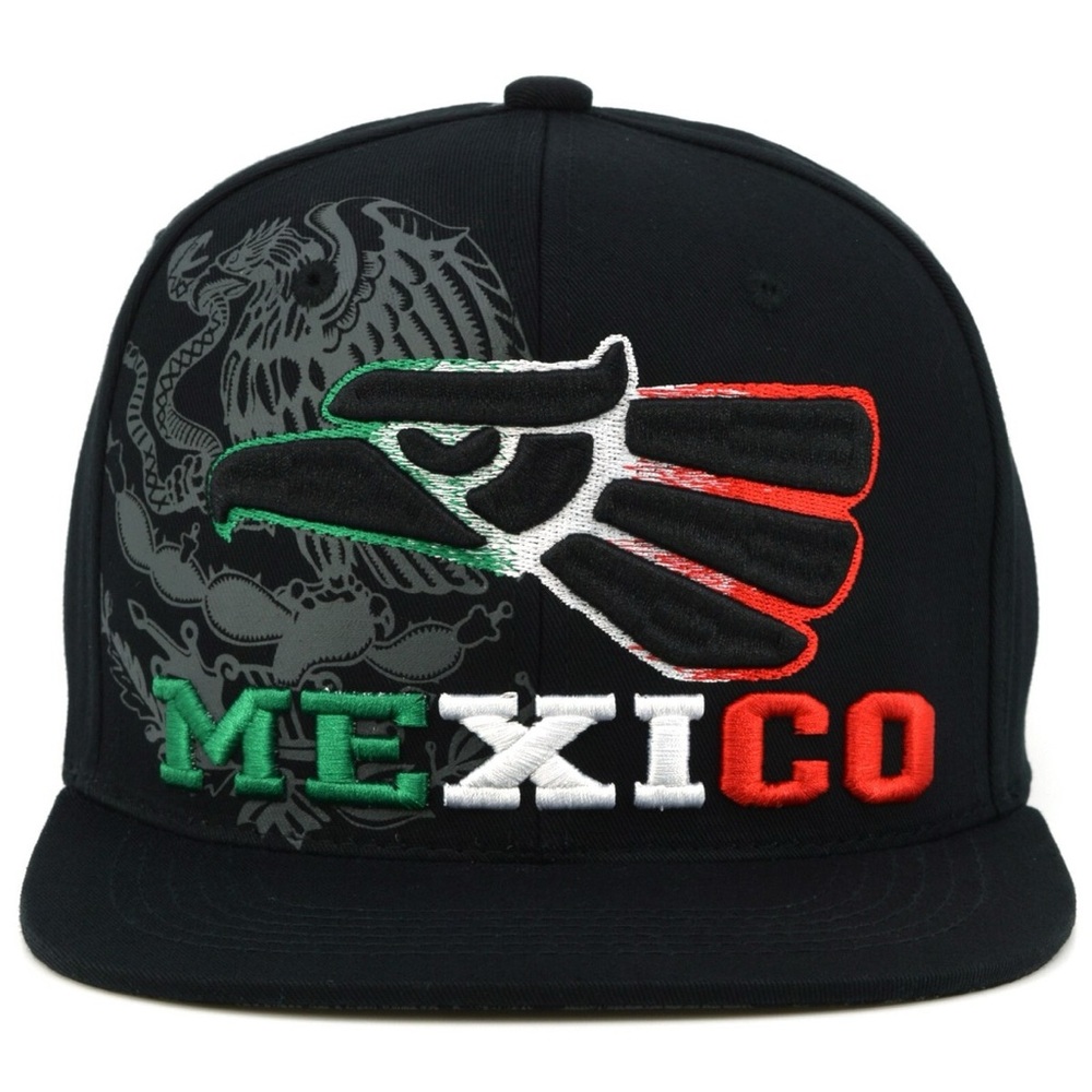 Black Mexico Embroidered Cap